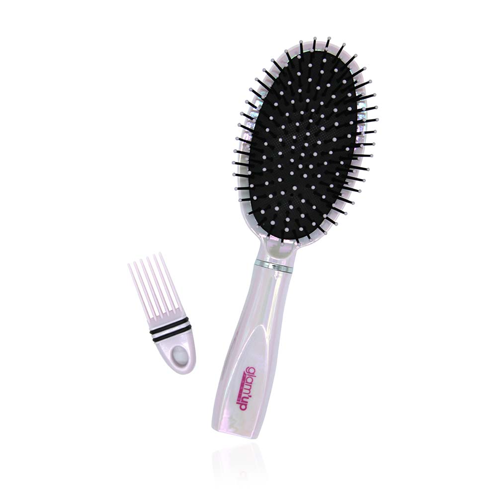 BROSSE OVALE IRRISÉE AVEC EMBOUT NETTOYANT